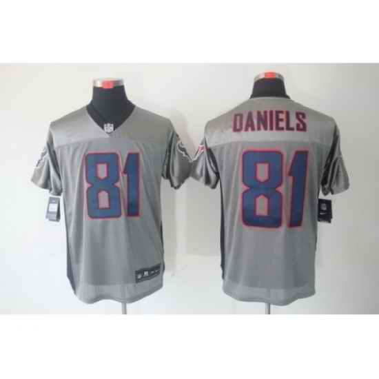 Nike Houston Texans 81 Owen Daniels Grey Elite Shadow NFL Jersey